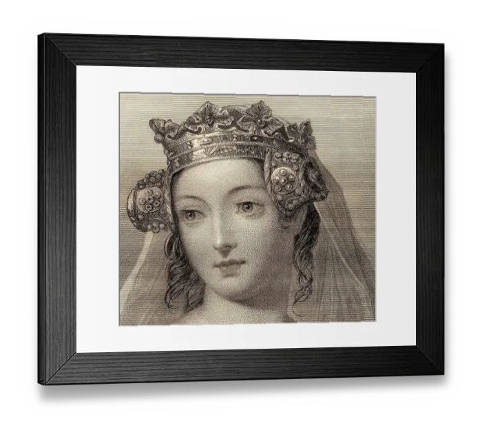 Framed Print : Philippa of Hainault, 1310 or 1315 - 1369