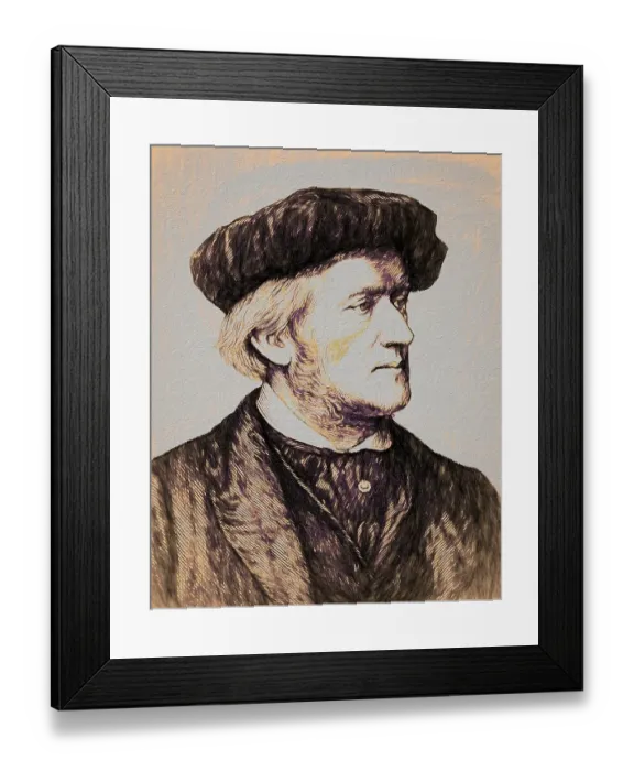 Framed Print : Wilhelm Richard Wagner, 1813, 1883