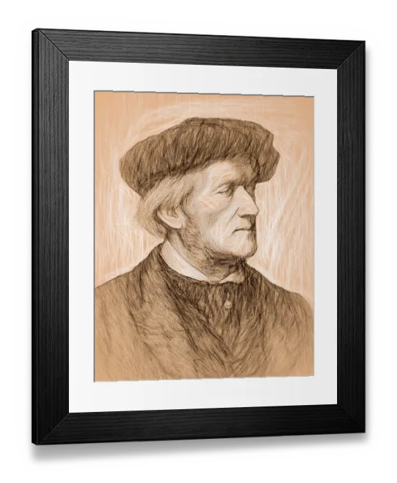 Framed Print : Wilhelm Richard Wagner, 1813, 1883