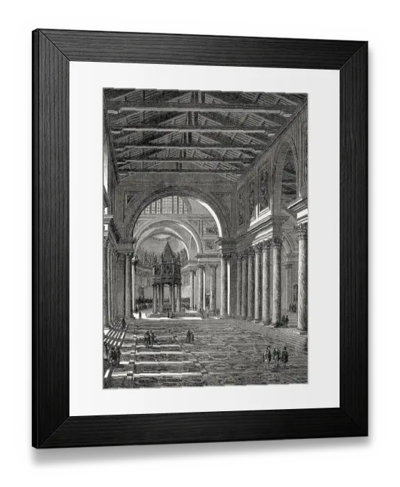 Framed Print : Interior view of Old St. Peter's Basilica Framed Print : Interior view of Old St. Peter's Basilica