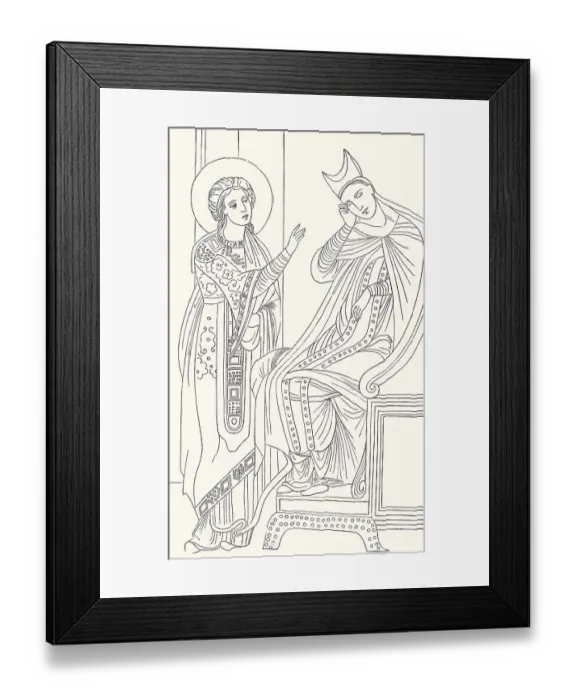 Framed Print : Saint Cecilia in the dream of Pope Paschal I