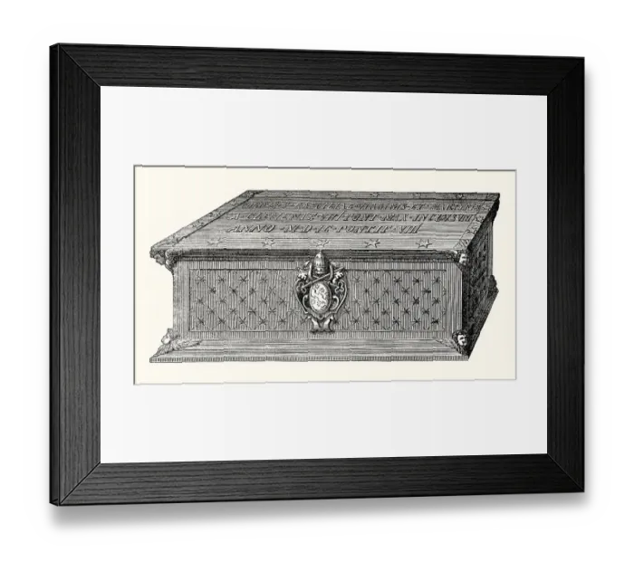 Framed Print : The new coffin of Saint Cecilia