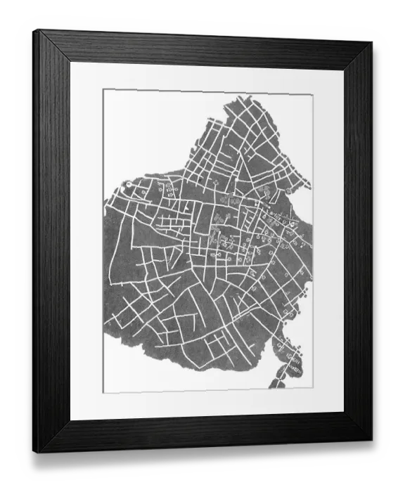 Framed Print : Plan of the catacombs of Rome, Italy