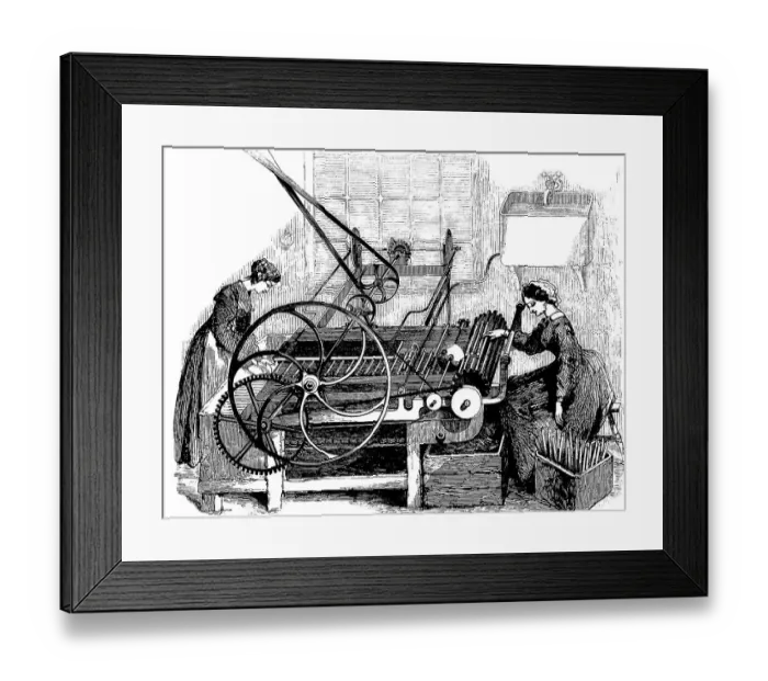Framed Print : Candle production, 19th century Framed Print : Candle production, 19th century