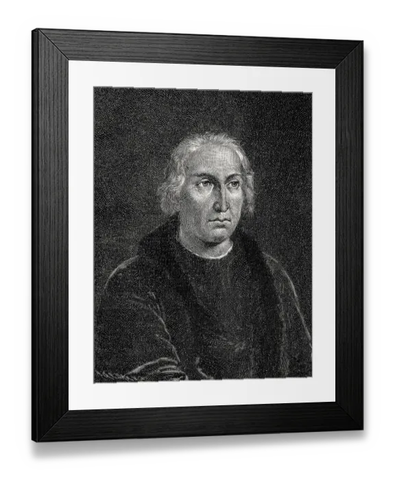 Framed Print : Portrait of Christopher Columbus Framed Print : Portrait of Christopher Columbus