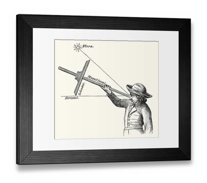 Framed Print : Jacob's staff, navigation instrument