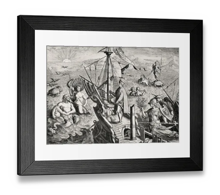 Framed Print : Allegorical glorification of Amerigo Vespucci Framed Print : Allegorical glorification of Amerigo Vespucci