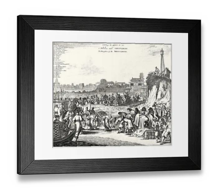 Framed Print : Dutch missions to Edo, 17th century