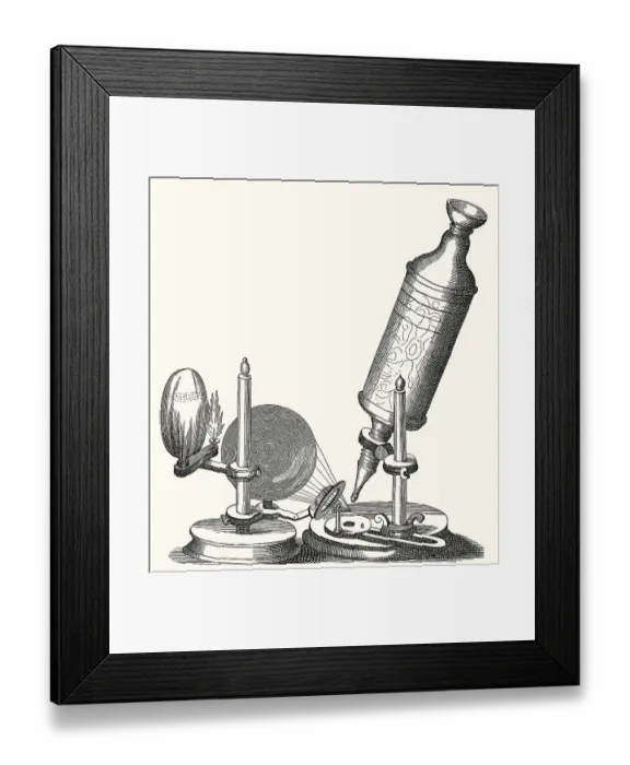 Framed Print : Old microscope, 17h century Framed Print : Old microscope, 17h century
