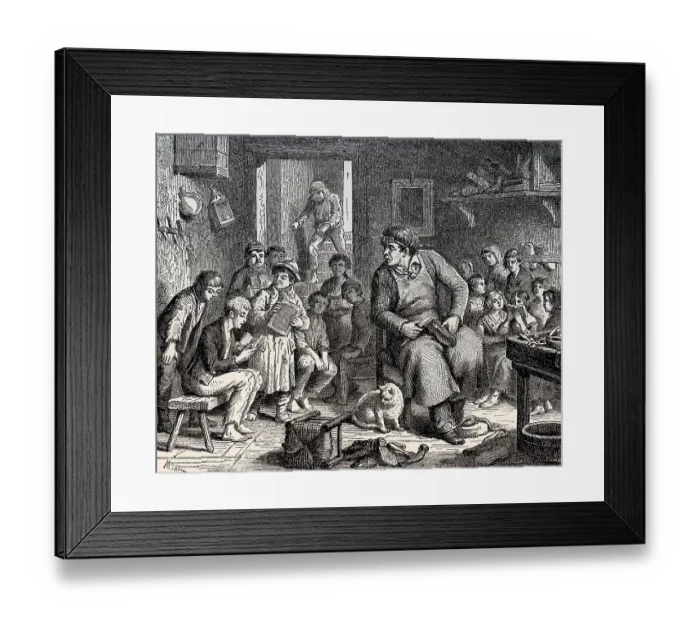 Framed Print : John Pounds, 1766 - 1839, a teacher responsible for the creation of the concept of Ragged schools