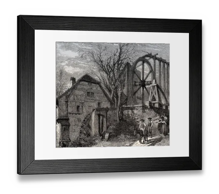 Framed Print : Watermill at Mitschdorf, Bas-Rhin department Framed Print : Watermill at Mitschdorf, Bas-Rhin department
