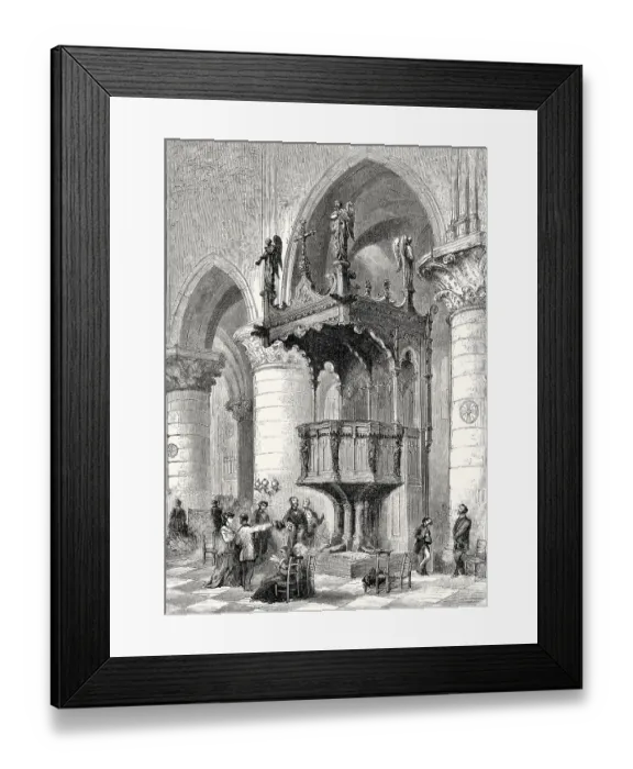 Framed Print : The pulpit of Notre-Dame de Paris