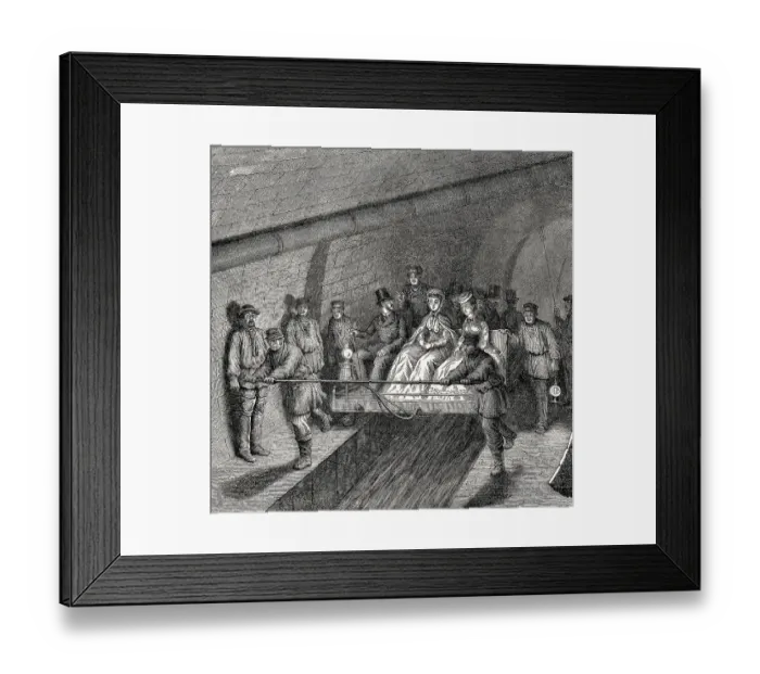 Framed Print : Visitors at the Paris Sewer Museum