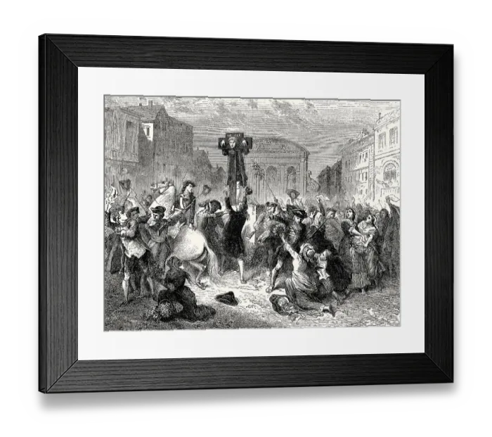 Framed Print : Humiliating Pillory of Daniel Defoe, London, 1703