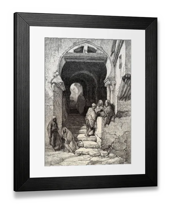 Framed Print : Rue du Diable, Kasbah of Algiers