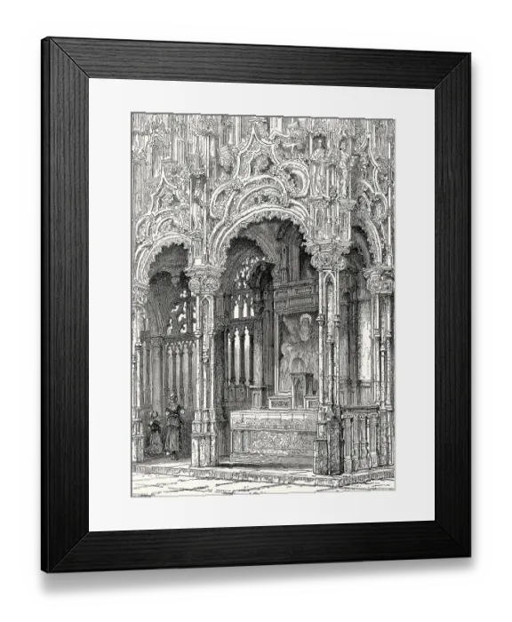 Framed Print : The late Gothic rood screen, 16th century by stonemason J