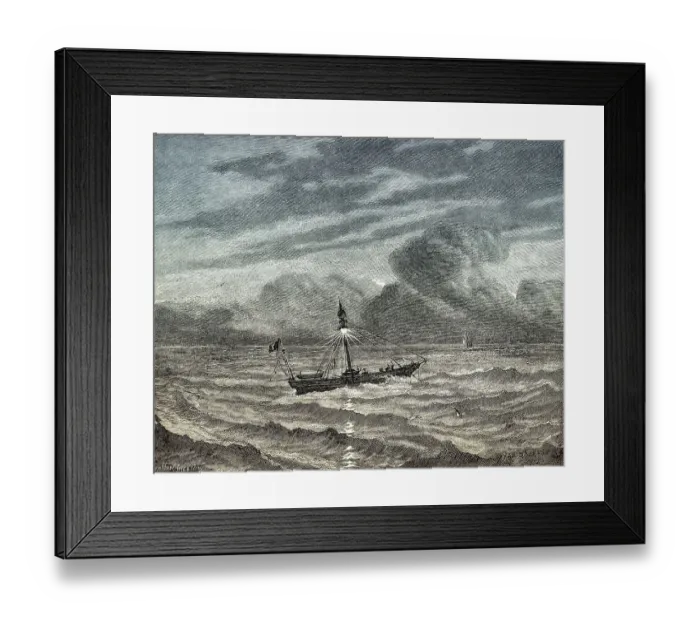 Framed Print : Ruytingen lightship anchored in the fairway entrance between Outer-Ruytingen and Inner Ruytingen near Dunkirk Framed Print : Ruytingen lightship anchored in the fairway entrance between Outer-Ruytingen and Inner Ruytingen near Dunkirk
