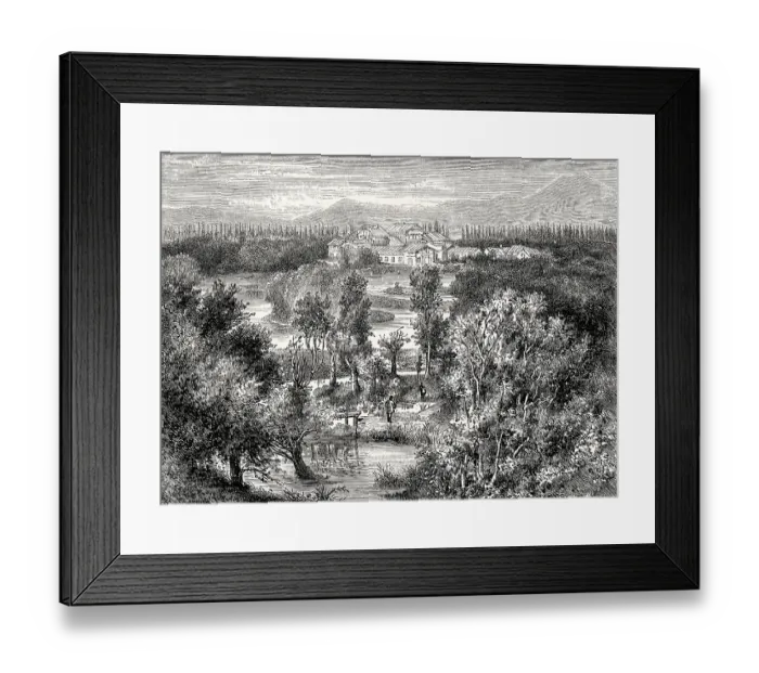 Framed Print : Fish farming at Huningue, Haut-Rhin department