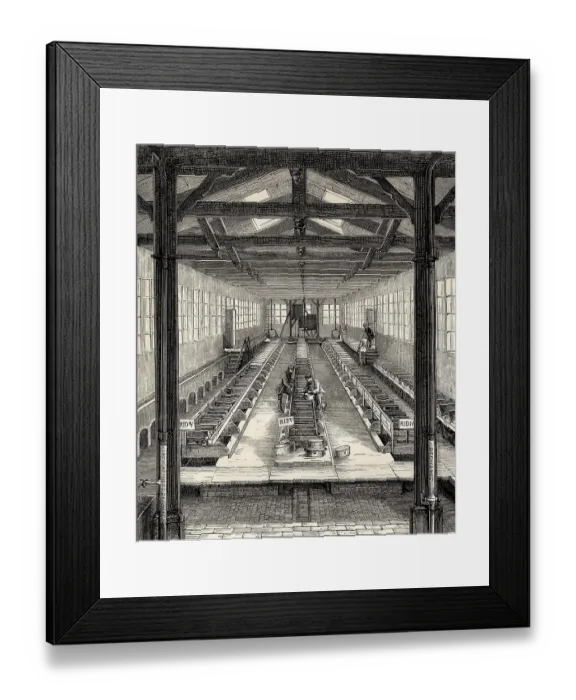 Framed Print : Fish farming at Huningue, Haut-Rhin department