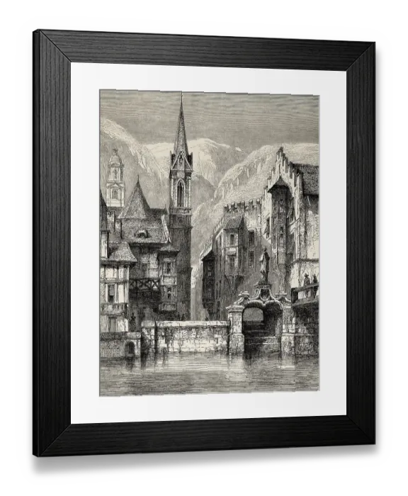 Framed Print : Brixen, South Tyrol in northern Italy