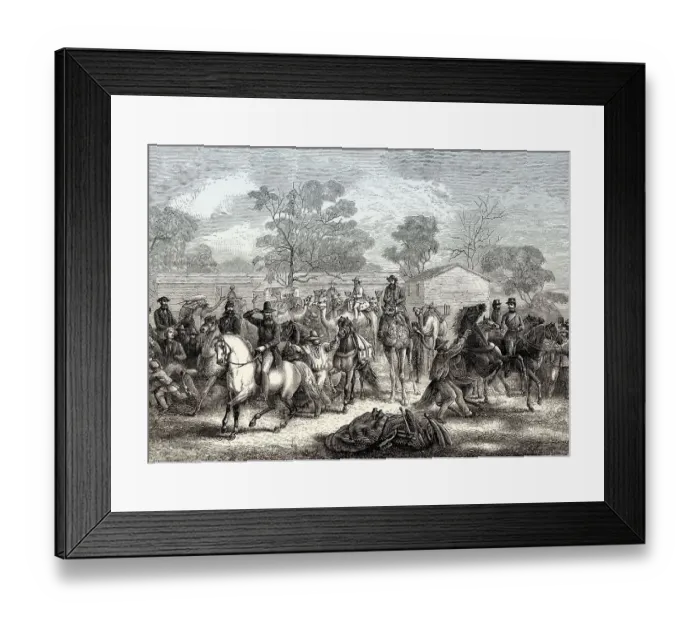 Framed Print : Start of the Burke and Wills expedition