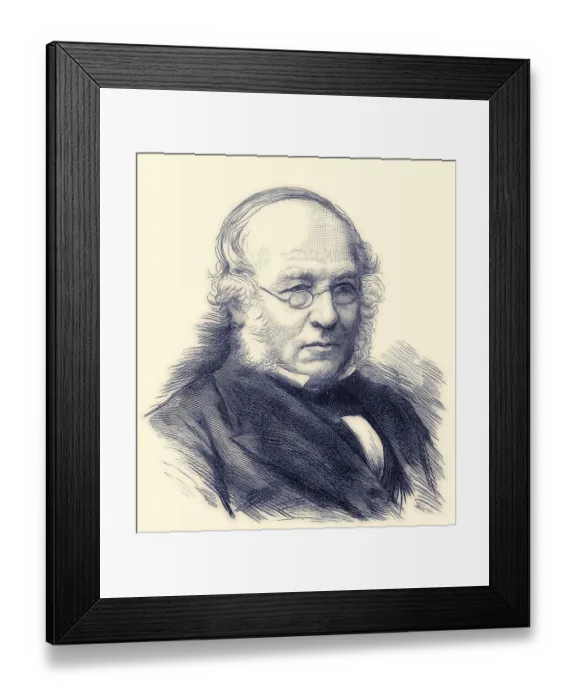 Framed Print : Sir Rowland Hill, 1795-1879, English teacher