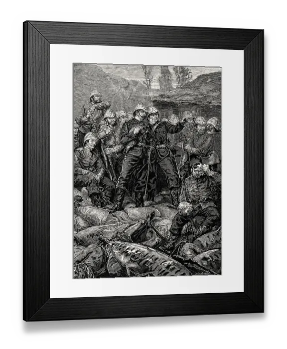 Framed Print : The morning after the Defence of Rorke's Drift Framed Print : The morning after the Defence of Rorke's Drift