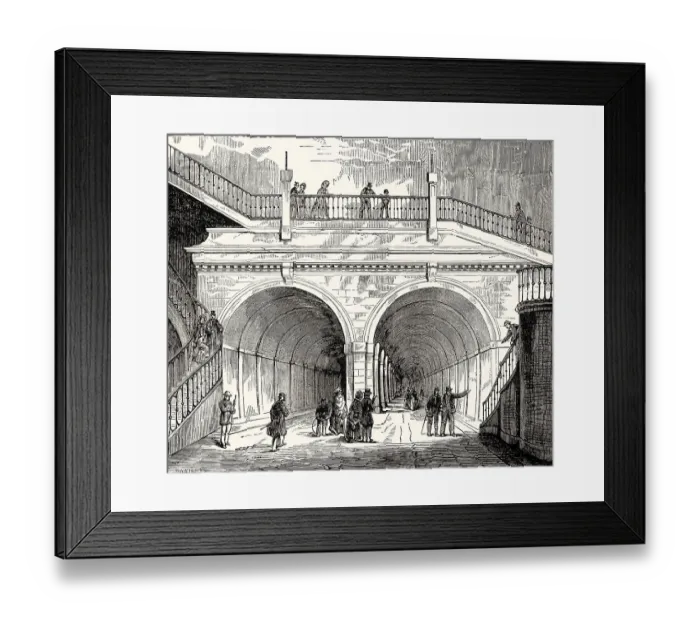 Framed Print : Construction of the Thames Tunnel, London, 1843