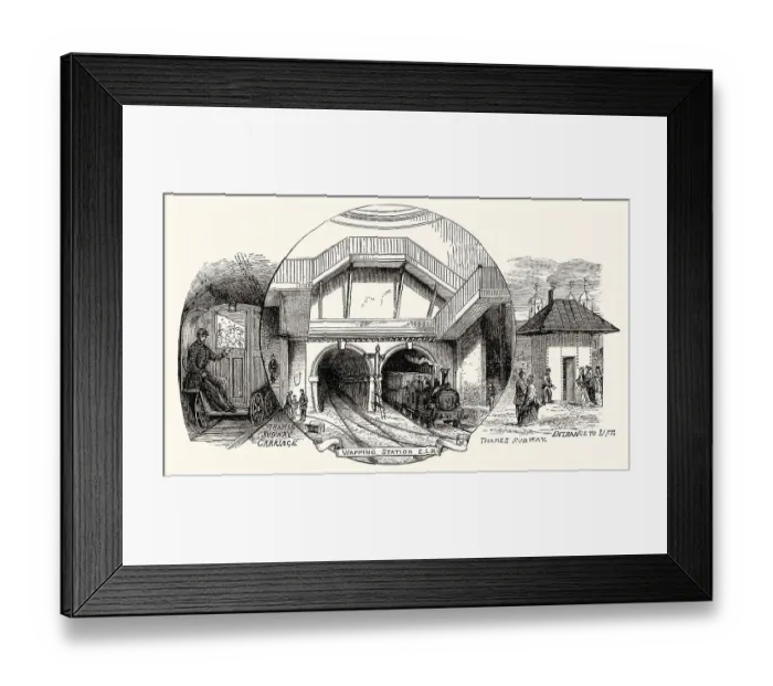 Framed Print : Construction of the Thames Tunnel, London, 1843 Framed Print : Construction of the Thames Tunnel, London, 1843