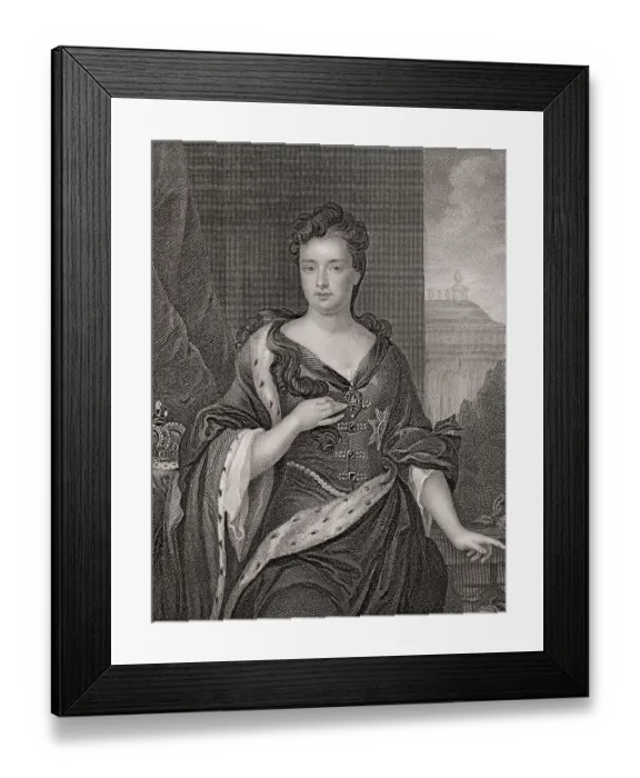 Framed Print : Anne, 1665-1714, Queen of England