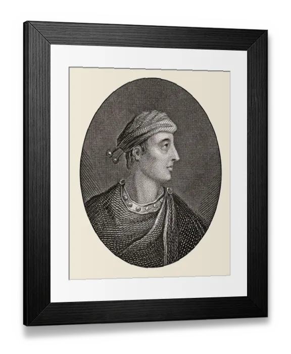 Framed Print : Edmund I, King of the English, 939 - 946