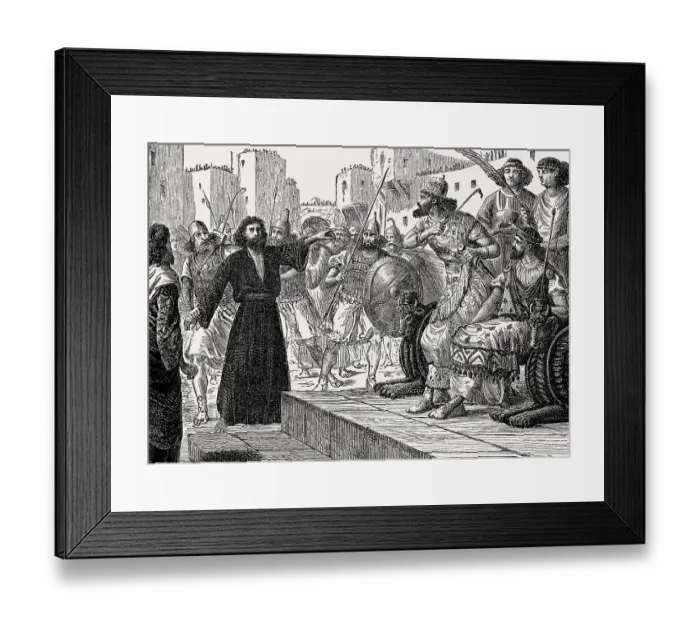 Framed Print : The prophet Micaiah's prophecy to Ahab Framed Print : The prophet Micaiah's prophecy to Ahab