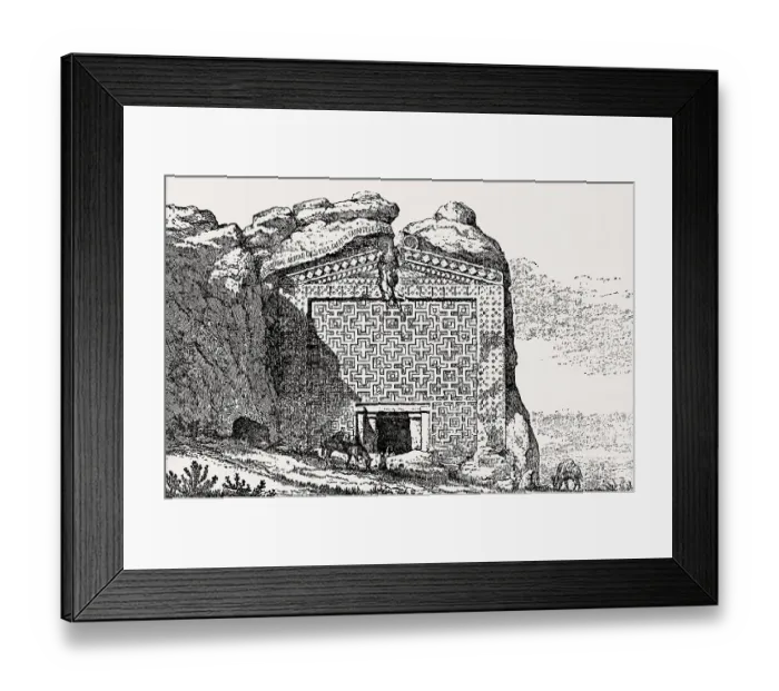 Framed Print : The Midas Monument, a Phrygian rock-cut tomb dedicated to Midas