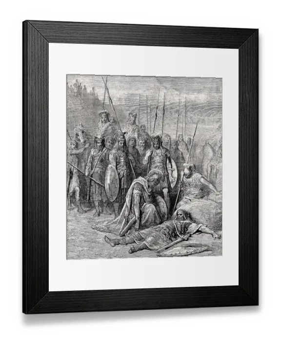 Framed Print : Alexander the Great before the dead Darius III Framed Print : Alexander the Great before the dead Darius III