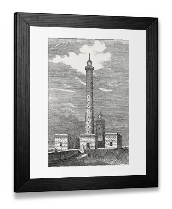 Framed Print : Old and new Phare de Gatteville