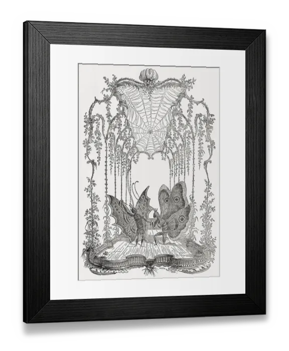 Framed Print : Country Ballet, Human Butterflies by Saint Aubin