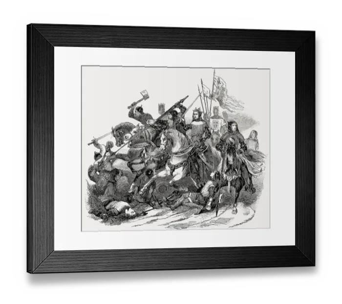 Framed Print : Battle of Bouvines on 27 July 1214