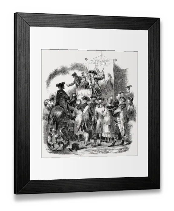 Framed Print : French charlatans, 18th century