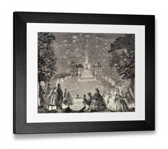 Framed Print : Fireworks at the Chateau de Maisons-Laffitte Framed Print : Fireworks at the Chateau de Maisons-Laffitte