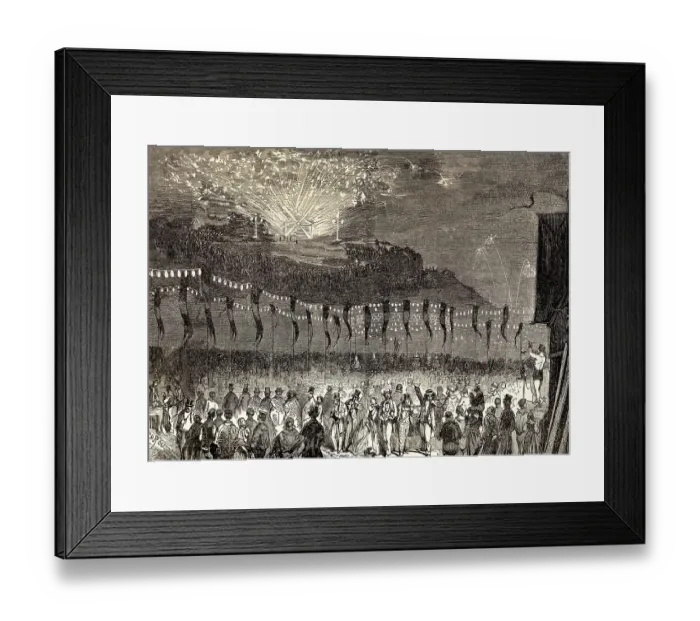 Framed Print : Fireworks at Montmartre, Paris Framed Print : Fireworks at Montmartre, Paris