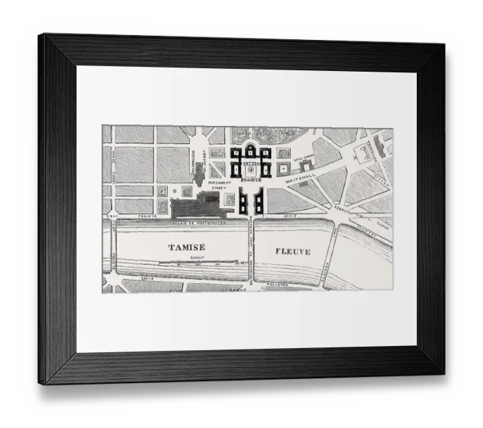 Framed Print : Project for a centralized English government administrations