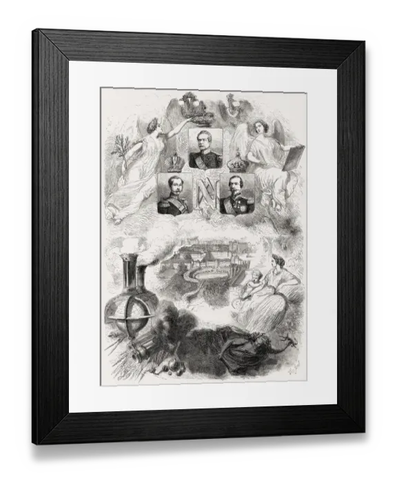 Framed Print : Napoleon III, William I and Tsar Alexander II