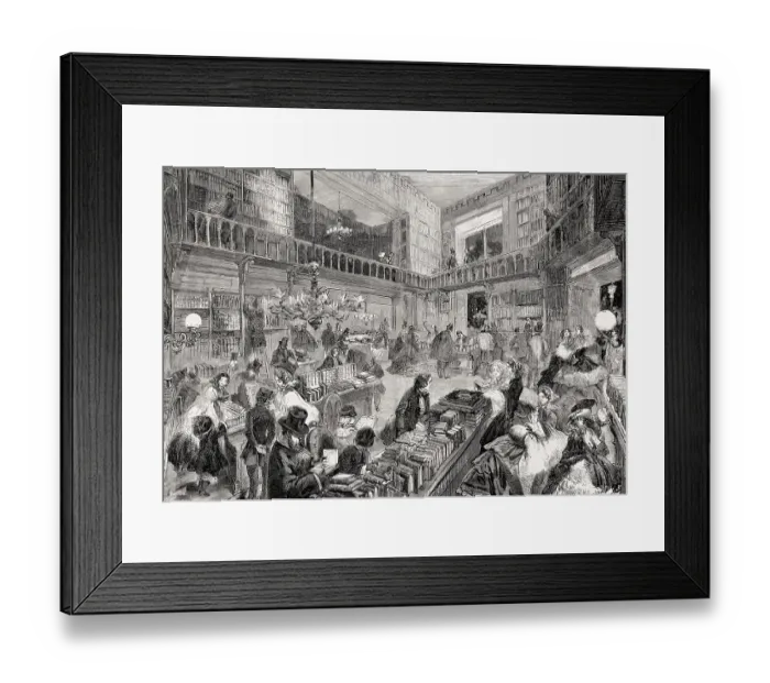 Framed Print : Interior view of the Librairie Nouvelle