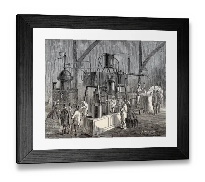 Framed Print : Ice cream maker, Great London Exposition