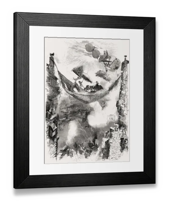Framed Print : Paris in the summertime, France, 1863, Europe