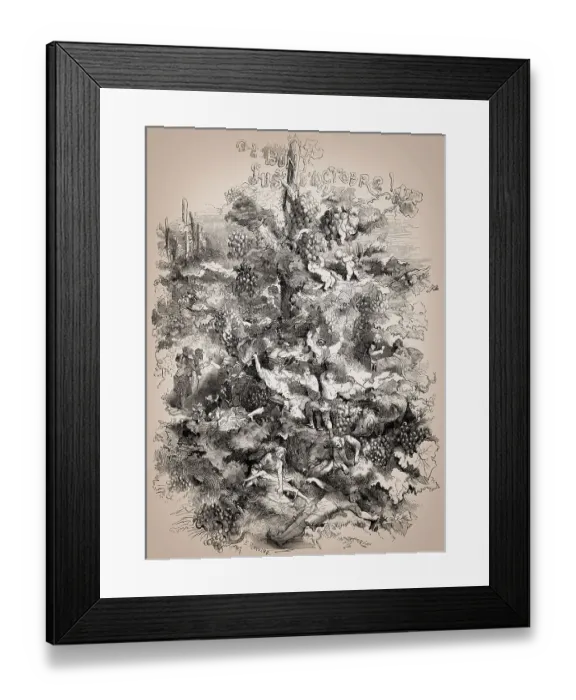 Framed Print : Allegory, the soul of wine, France, 1863, Europe