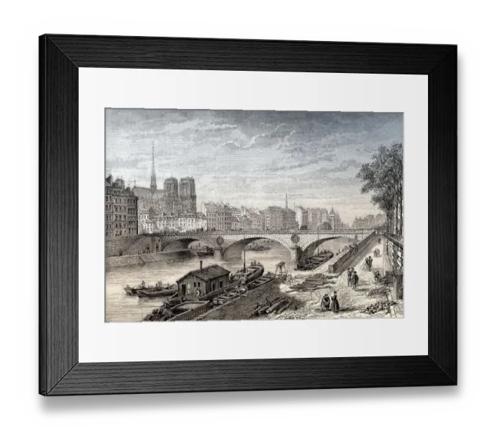 Framed Print : The Pont Louis-Philippe, a bridge across the River Seine in Paris Framed Print : The Pont Louis-Philippe, a bridge across the River Seine in Paris