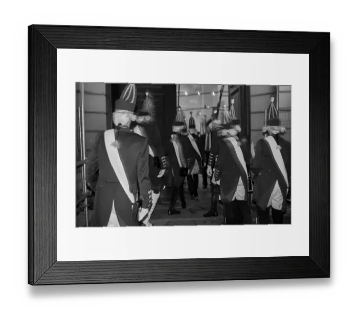Framed Print : Germany, Berlin, 15.11.1991, Lange Kerls in front of the German Historical Museum