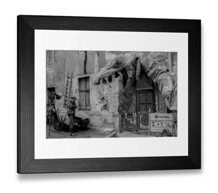 Framed Print : Germany, Berlin, 30.11.1991, dragon and young man