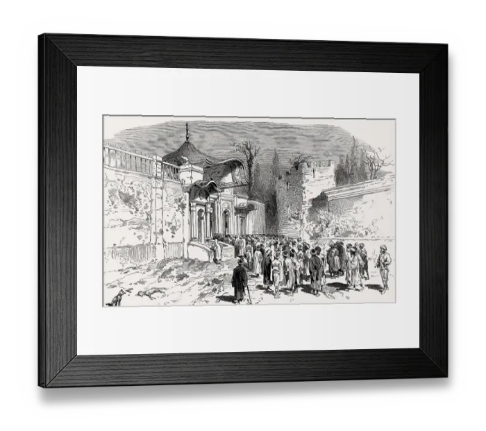Framed Print : People waiting before the Imperial Gate Framed Print : People waiting before the Imperial Gate